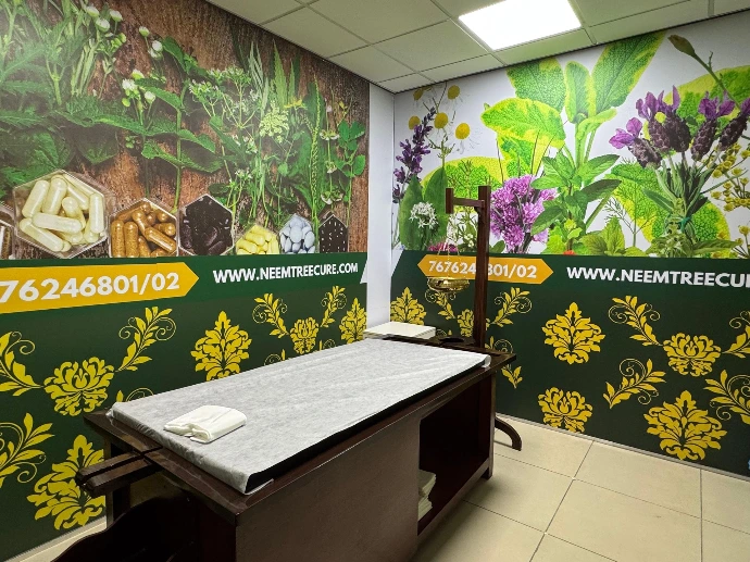 Ayurveda Treatment room at Neemtree Ayurveda &amp; Nature Cure